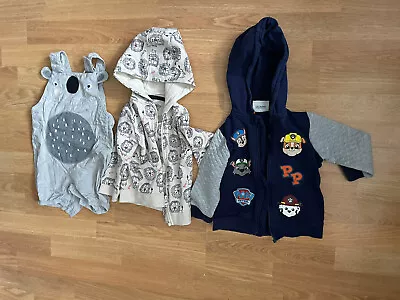 Boys 9-12 Months Clothes Bundle Hoodies Dungarees • £3.50