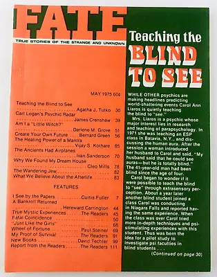 Fate Magazine True Stories Of Strange And Unknown May 1975 Teaching Blind To See • $7.99