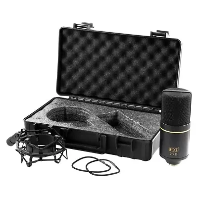 MXL 770 - Condenser Microphone W/ Case And Shock Mount Black Lightly Used • $40