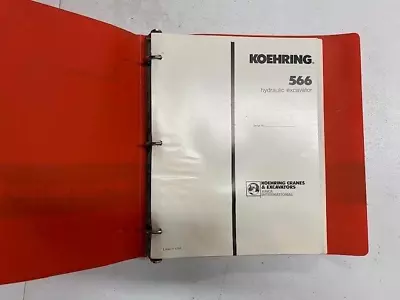$34.95 • Buy Koehring 566 Hydraulic Excavator Factory Master Parts Book Manual SKU11