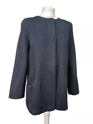 NEW Black Goa Woman Longline Blazer Jacket Lined Size S Pockets Smart • £12.90