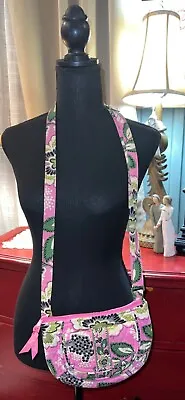 Vera Bradley Quilted Priscilla Pink Crossbody Shoulder Bag Purse Floral Adjust • $13