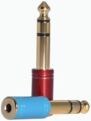 £9.99 • Buy 6.35mm 1 4 Inch Male To 3.5mm 1 8 In Jack Stereo Female Adapter Conversion Plug