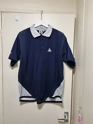 Le Coq Sportif Reactive Vintage Polo Shirt Short Sleeve Sport Navy Medium Men's  • £19.99