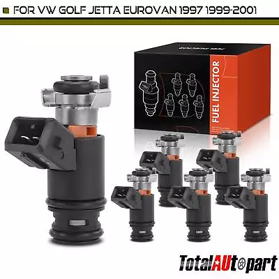 6pcs Fuel Injectors For Volkswagen Golf Jetta 1999-2001 EuroVan 1997 1999-2000 • $50.99