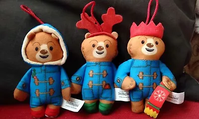 Paddington Bear Toy Soft Plush Set Of 3 Christmas Themed McDonald's  • £0.99