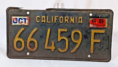 Vintage  Late 1960's California Commercial Truck License Plate 66459 F • $39.95