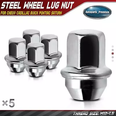 5x M12-1.5 Zinc Flattop Wheel Lug Nut For Chevy Impala Equinox Cadillac Buick • $16.99