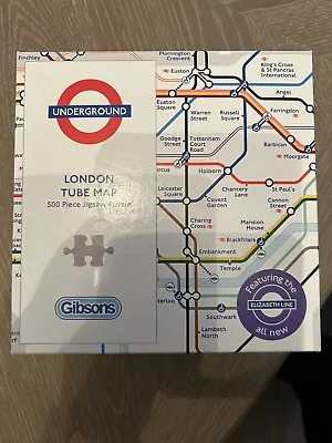 Gibsons TFL London Underground Tube Map Jigsaw Puzzle In Gift Box (500 Pieces) • £6.99