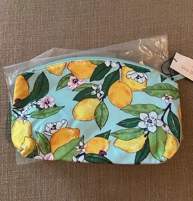Vera Bradley Lighten Up Grand Travel Cosmetic Bag - Lemon Grove  NWT • $27.50