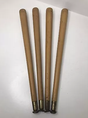 Mid Century Tapered Wooden Replacement Furniture Legs ~22.5  Long ~ Set Of 4 • $37.99