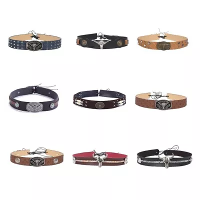 Cowboy Hat Bands Leathers Hat Belts For Straw Fedora Panamas Hats Hatbands Decor • £4.66