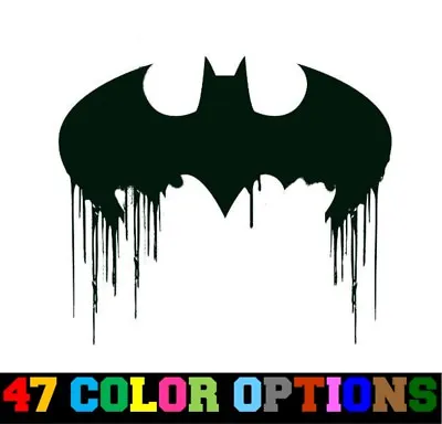 Decal Vinyl Sticker Car Truck Window - DC Comics Batman Bleeding Bat Symbol Logo • $6