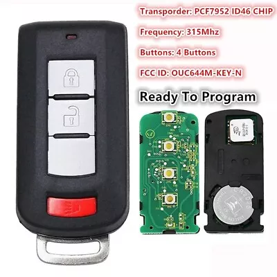 Smart Remote Key Fob OUC644M-KEY-N For Mitsubishi 2008 2009 2010- 2021 Outlander • $19.89