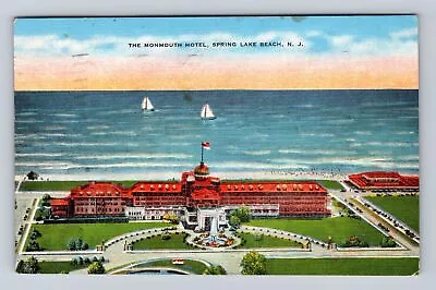 Spring Lake Beach NJ- New Jersey Aerial Monmouth Hotel Vintage C1947 Postcard • $7.99
