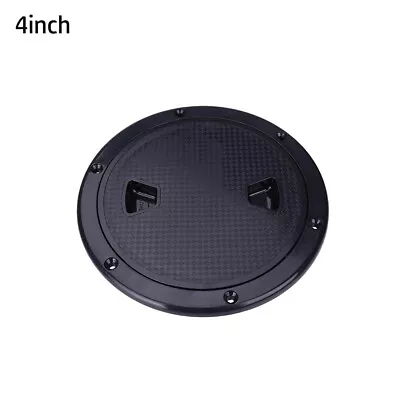 Anti Aging Round Marine Deck Plate Inspection Hatch Boat RV 4 Inch Black ABS • $15.87