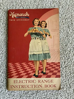 MONARCH Stove Paramount COOK BOOK Vintage Manual Recipe Book Electric Range Info • $17.25