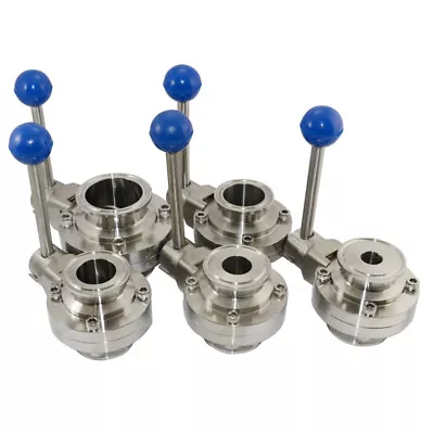 1  1.5  2  3  4  Inch Tri Clamp Sanitary Butterfly Valve Stainless Steel 316 • $171.27