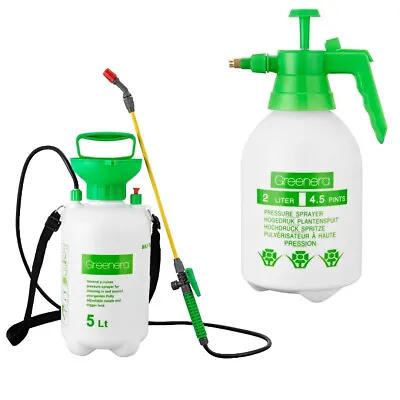 Garden Sprayer Pressure Hand Pump Action With Adjustable Nozzle Weed Insecticide • £6.99