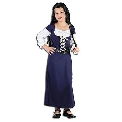 Girls Maid Marian Marion Medieval Tudor Fancy Dress Costume • £10.80