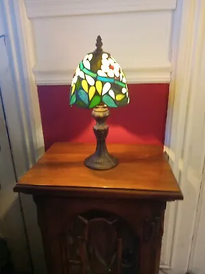 13  Tall Tiffany Style Lamp With Cast Metal Base • $50