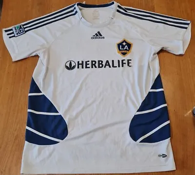 Rare David Beckham La Galaxy Football Training T Size L Adidas Logo On Back. • £39.50