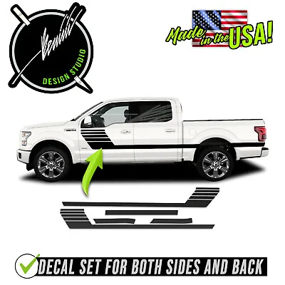 Side Hockey Stripes Graphics 4 - FITS 2015 2016 2017 2018 Ford F150 F-150 • $64.99