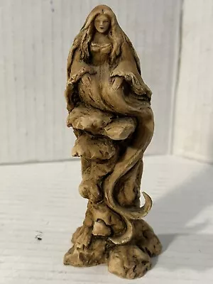 Artist Signed Mermaid Carving Folk Art Sculpture 5” • $18.99