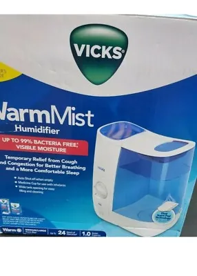 🌦 Vicks Warm Mist Humidifier White And Blue Model#VWM845V1👌GOOD CONDITIONS‼️ • $24.99