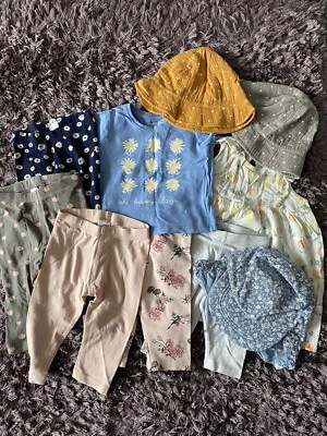 £0.99 • Buy Girls Baby Spring Summer Bundle 6-9 Months Leggings Hats Dress Tahirt H&M Next