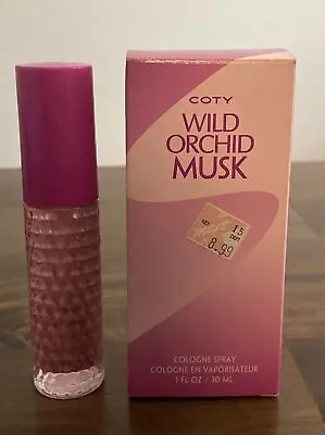 RARE Vintage Coty WILD ORCHID MUSK Cologne Spray 1.0 FL. OZ. ~ NOS NEW • $24.99