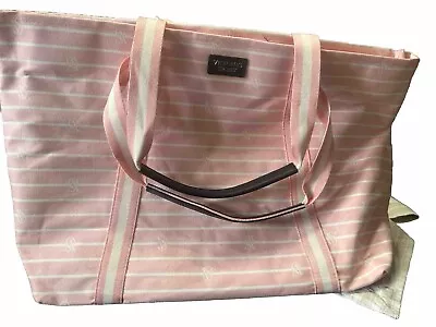 Victoria Secret Pink Stripe Duffel Bag • $20