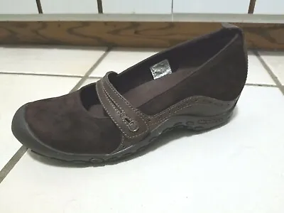 Merrell Ortholite Plaza Bandeau Chocolate Brown Mary Jane Suede Shoes Ladies 9  • $28
