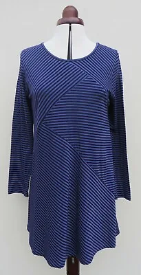 £40 • Buy Yong Kim Purple/grape Striped Modal Blend Jersey Tunic Dress, Size 14