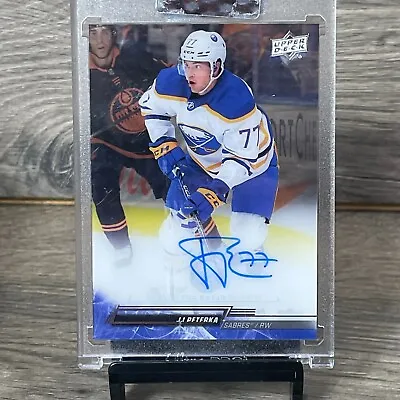 2022-23 JJ Peterka CC-PE UD Clear Cut Hockey Card Buffalo Sabres NHL Autograph • $47.95