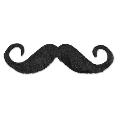 Costume Handlebar Hairy Mustache Stick On Black 5 Inch Halloween Costume Prop • $1.99