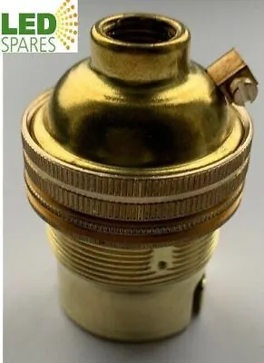 £5.70 • Buy Brass Lamp Holder / BC / B22 / Bayonet Cap /10mm Thread UK Manufactured