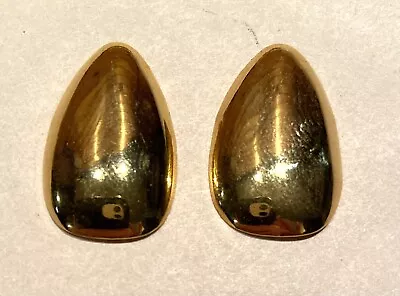 2 Pieces -GOLD PLATED PLAIN REUSABLE FIRM FINGERNAIL - 9/10  Long  Thumb   Nail • $5