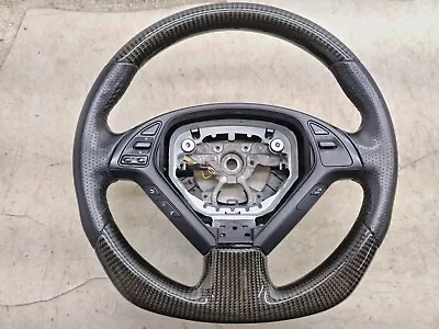 Infiniti G25 G35 G37 Carbon Fiber Steering Wheel Flat Bottom Black Leather • $390