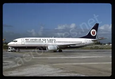 Carnival Air Lines/Istanbul Boeing 737-400 TC-AYA Jan 95 Kodachrome Slide/Dia A6 • $1