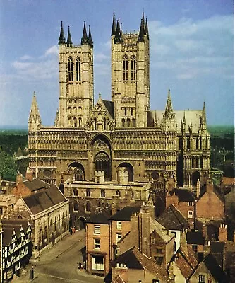 Lincoln Cathedral Vintage Picture Print 1957 CLPBOBIC#40 • £3.49