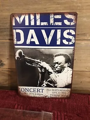 Miles Davis Live At The Fillmore 1970 Metal Sign Man Cave Decor 8”x12” • $9.99