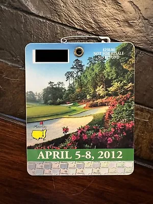 2012 Masters Badge  - Augusta National Golf Club - Bubba Watson Champion! • $37.50