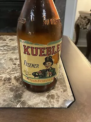 Vintage Kuebler Pilsener Brown Beer Bottle Mount Kisco NY 32 Fluid Oz • $9.99