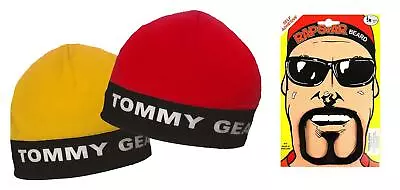 Mens Tommy Gear  Ali G Sports Raga Doo Gangster Beanie Hat & Goatee Beard • $18.44