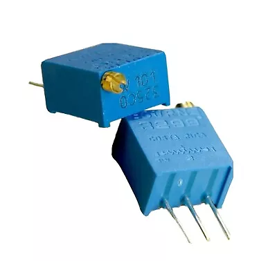 Bourns 100 Ohm 1/2 Watt Cermet Multi Turn Trimmer Resistor Pack Of 2  • $7.75