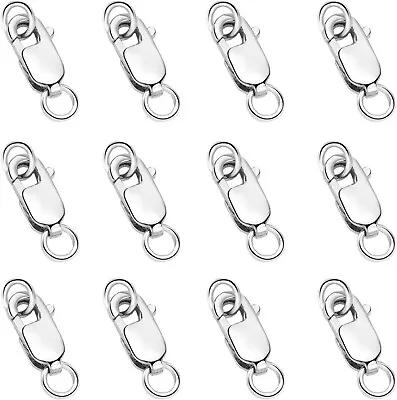 BOUTICOL 925 Sterling Silver Lobster Claw Clasp 12pcs With Closed Jump Rings ... • $7