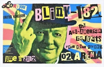 $113.75 • Buy Blink 182 Concert Poster London 2012 Frank Kozik