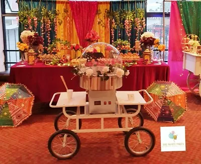 Hire Only* Vintage White Candy Floss Machine & Cart Birthdays Weddings Mehndi • £100