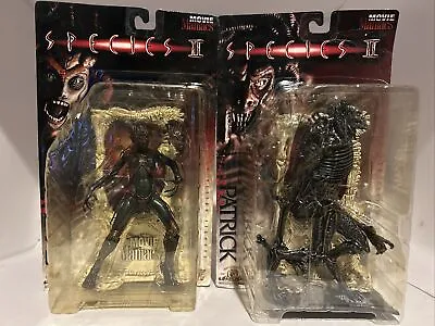 2 Lot McFarlane Toys Movie Maniacs Species II 2 Eve  Patrick Action Figures 1998 • $44.99